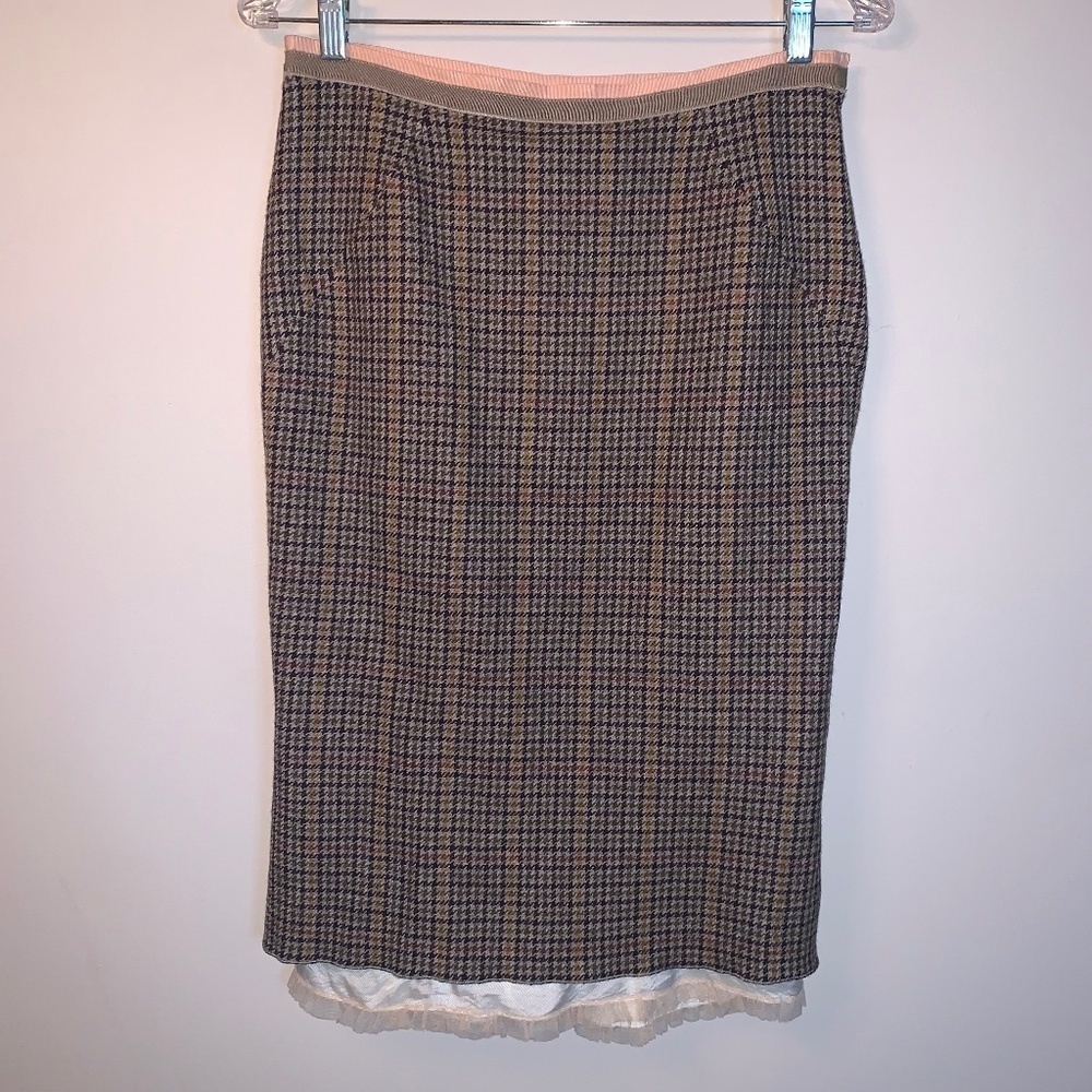 Paul Smith Tweed Skirt with Ruffle Hem 44